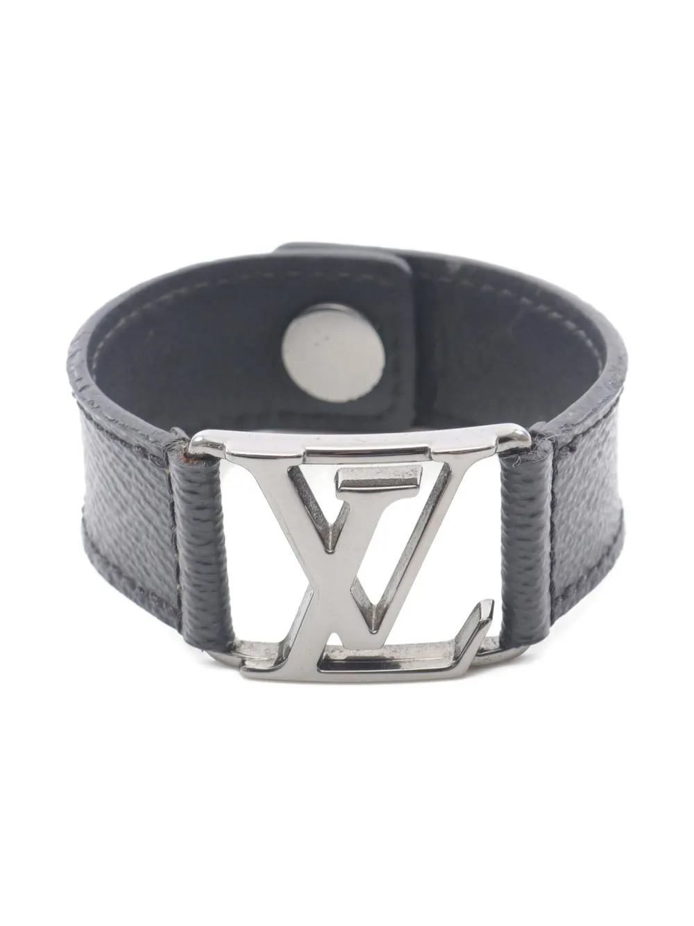 Louis Vuitton Pre-Owned 2017 Monogram Eclipse bracelet | Silver | Image 1