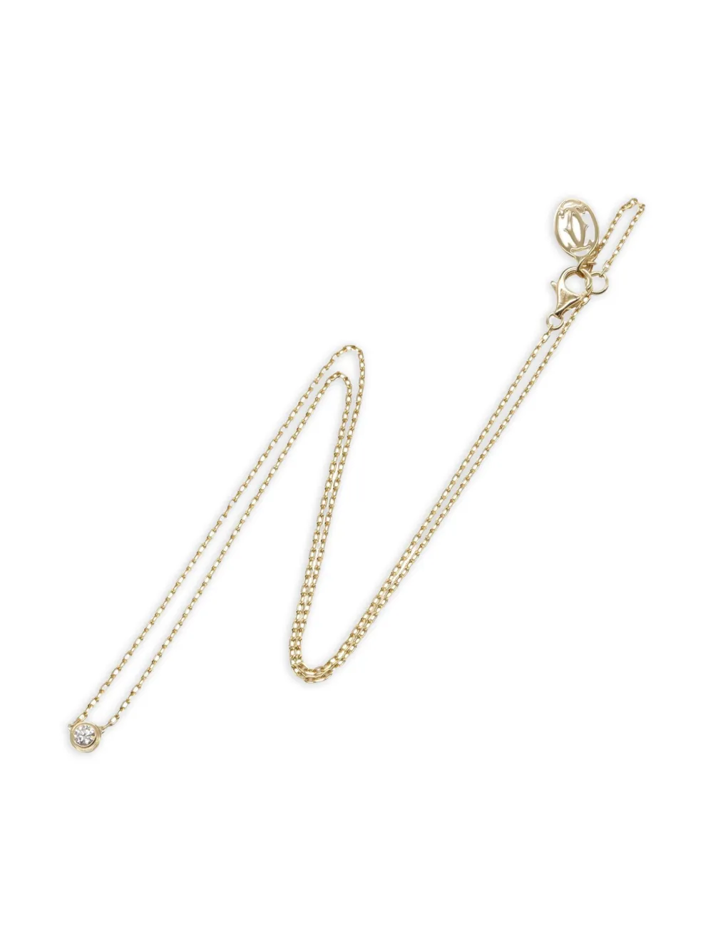 Cartier ダイヤモンド ソリティア ネックレス 18Kイエローゴールド - ゴールドトーン Cartier ダイヤモンド ソリティア ネックレス 18Kイエローゴールド - ゴールドトーン