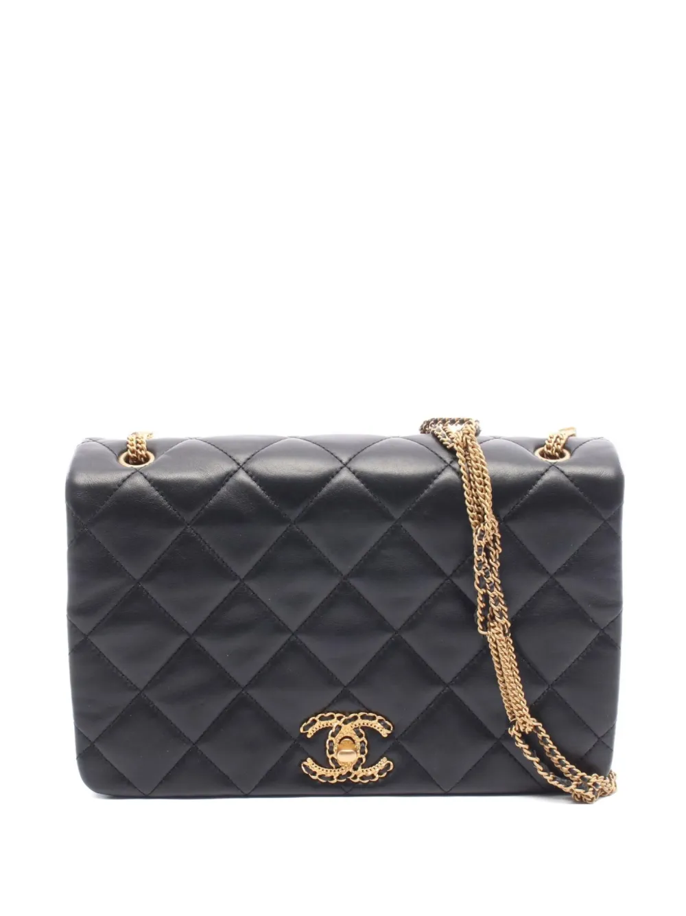 CHANEL Pre-Owned 2021 19 ディズヌフ マトラッセ ショルダーバッグ - ブラック CHANEL Pre-Owned 2021 19 ディズヌフ マトラッセ ショルダーバッグ - ブラック