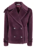Tagliatore double-breasted alpaca wool jacket - Red