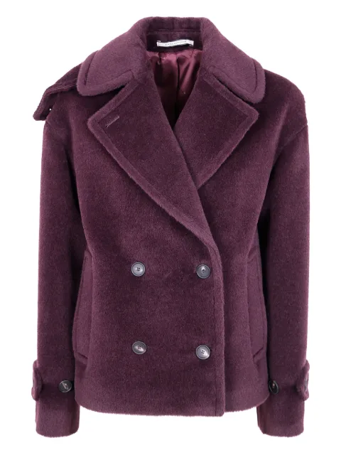 Tagliatore double-breasted alpaca wool jacket