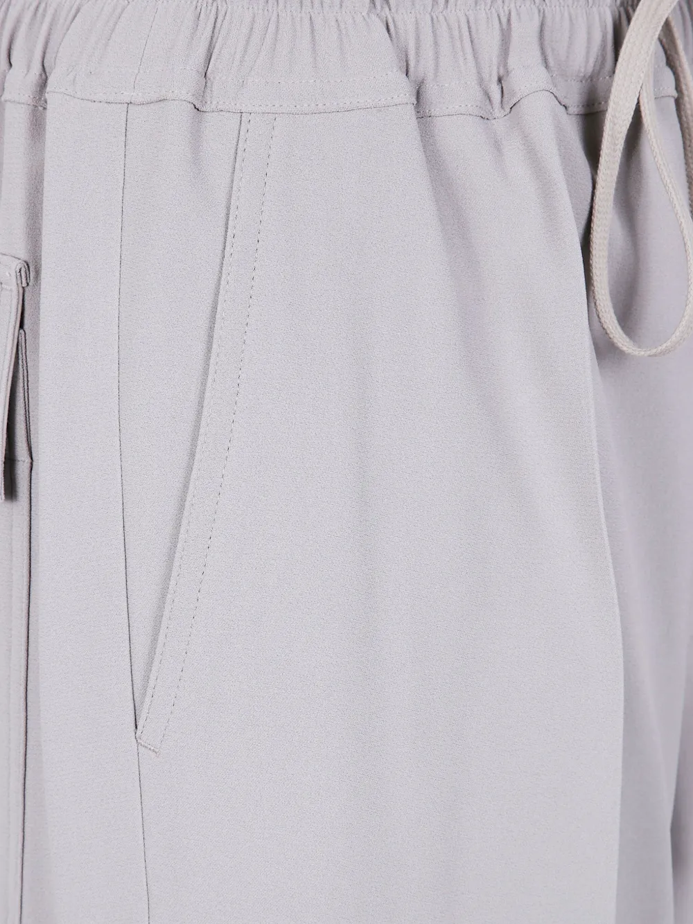 Rick Owens Drawstring Pocket Trousers In Gray
