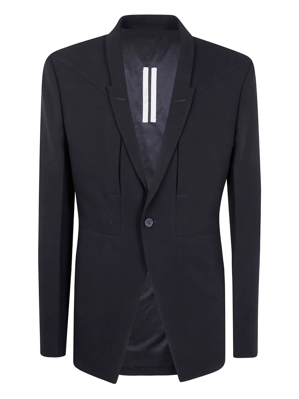 Rick Owens Single-button Wool Jacket In Black