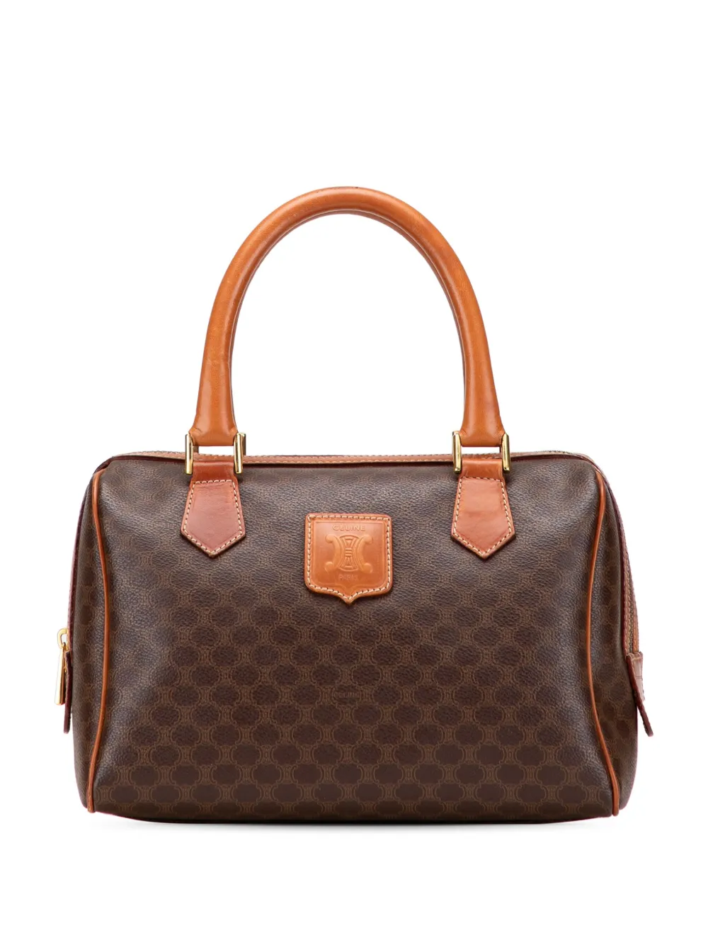 Céline Pre-Owned 2017 マカダム コーテッドキャンバス ボストンバッグ - ブラウン Céline Pre-Owned 2017 マカダム コーテッドキャンバス ボストンバッグ - ブラウン