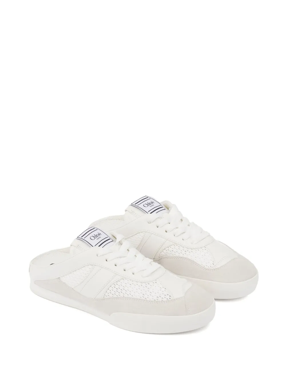 Chloé Kick lace-up mule sneakers Neutrals