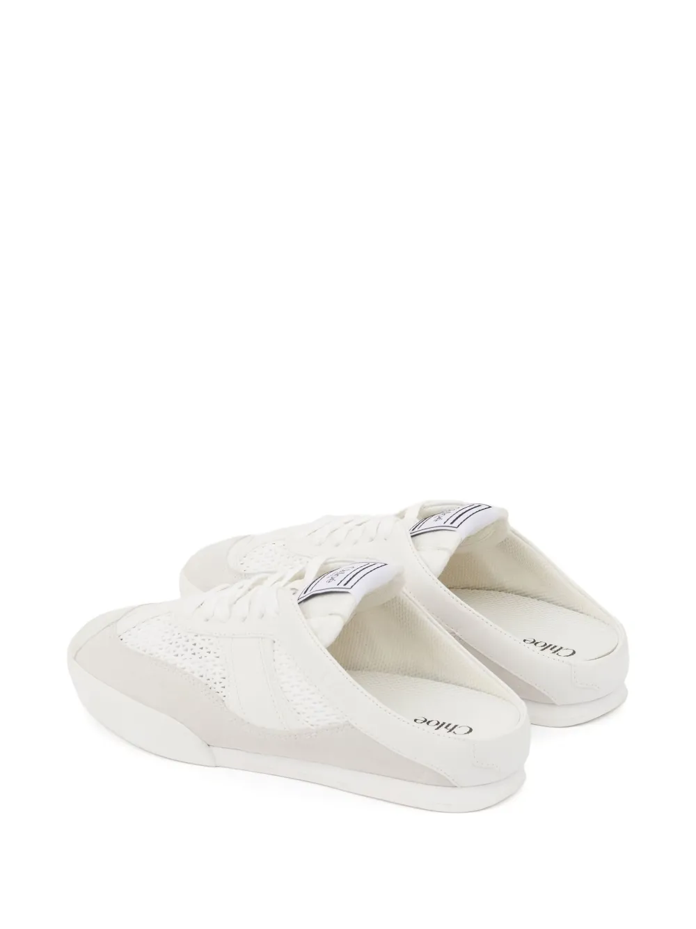 Chloé Kick lace-up mule sneakers Neutrals