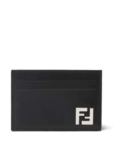 FENDI logo-plaque leather cardholder