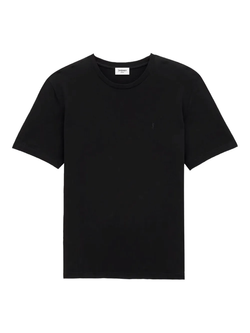 Saint Laurent logo-embroidered cotton T-shirt - ブラック Saint Laurent logo-embroidered cotton T-shirt - ブラック