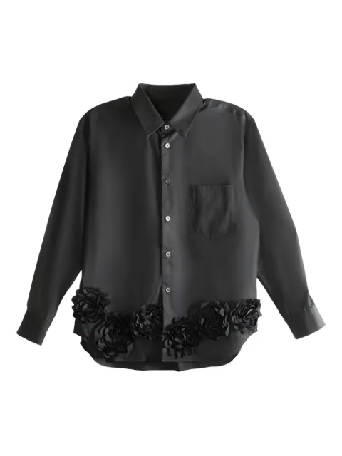 Comme des Garçons TAO rose-embellished cotton shirt