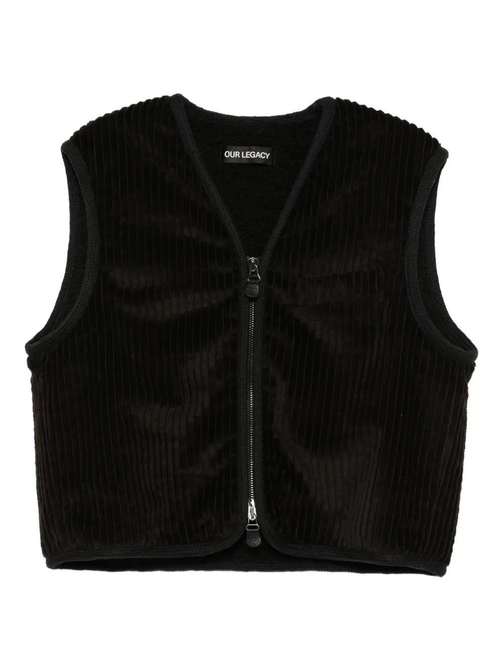 OUR LEGACY cotton vest | Black | Image 1