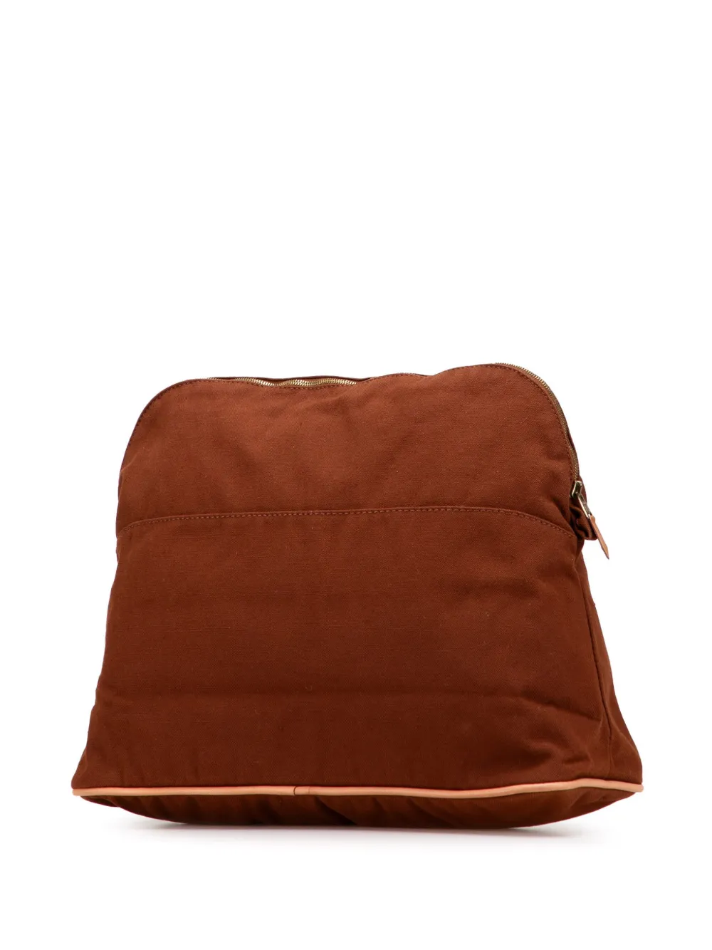 Pre-owned Hermes 2000-2015 Toile Bolide Trousse De Voyage Pouch Gm Vanity Bag In Brown