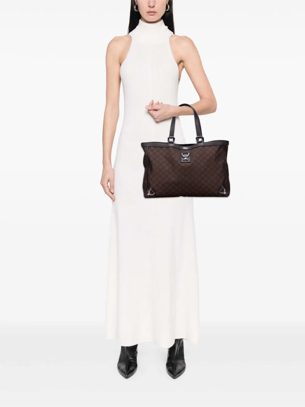 Gucci Pre-Owned 2000-2015 GG Nylon Abbey D Ring tote bag | Pre-Owned | Image 2