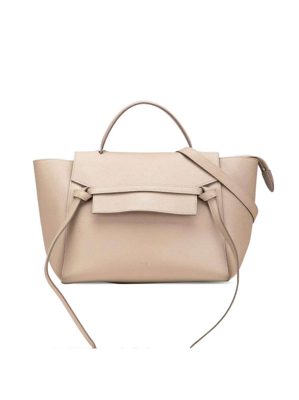 Pre-owned Celine 2019 Mini Leather Belt Bag Satchel In Brown