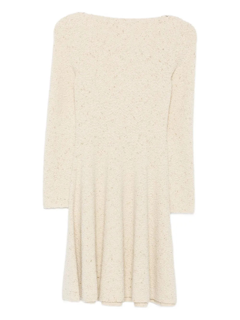 Antonino Valenti Long-sleeve Flared Mini Dress In Neutral