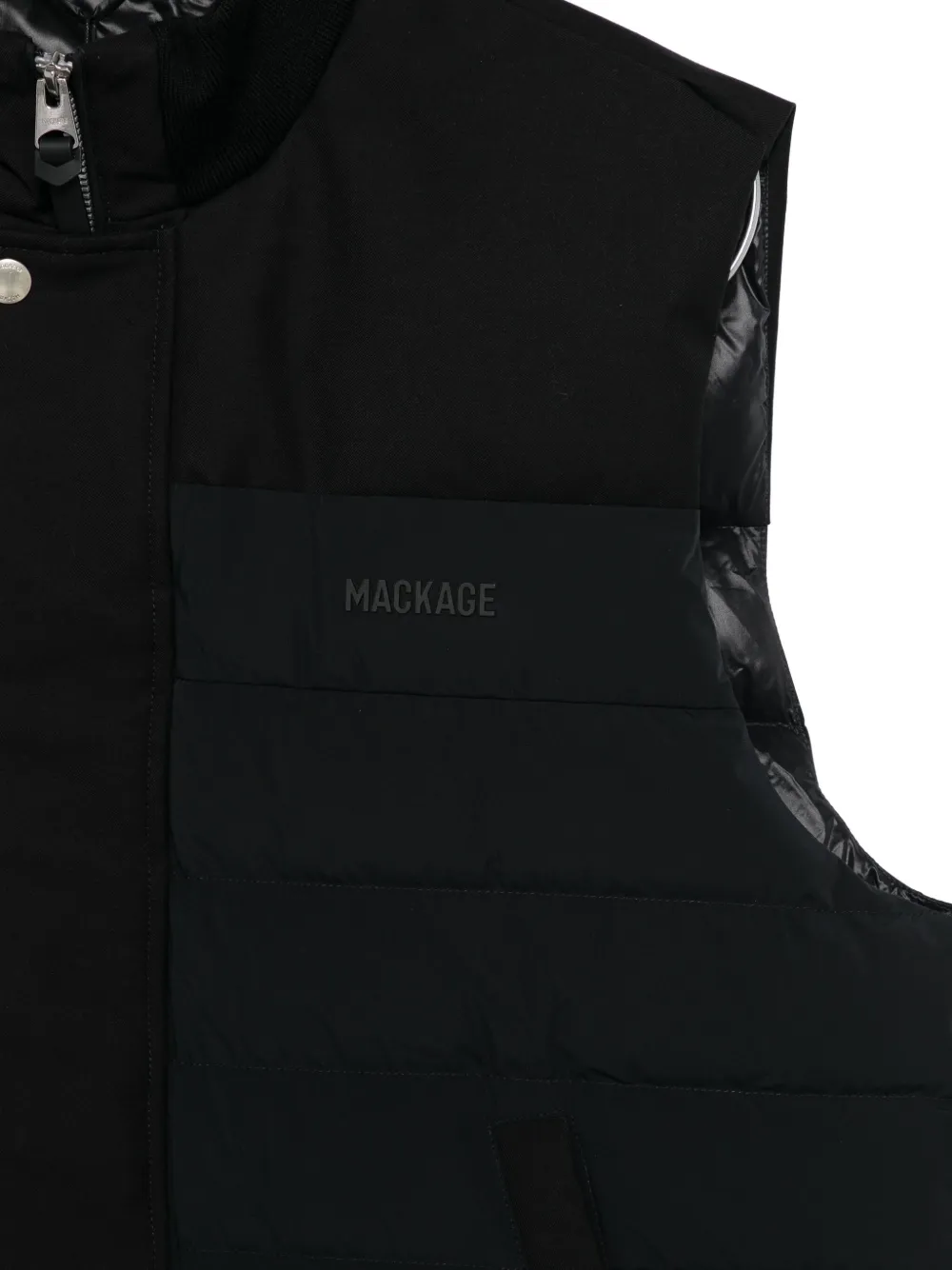 Mackage Quilted-sleeveless Waistcoat In Black