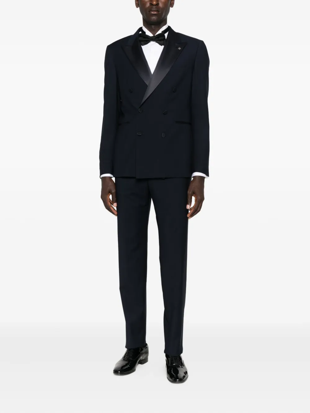 Tagliatore double-breasted peak-lapel suit - Blauw