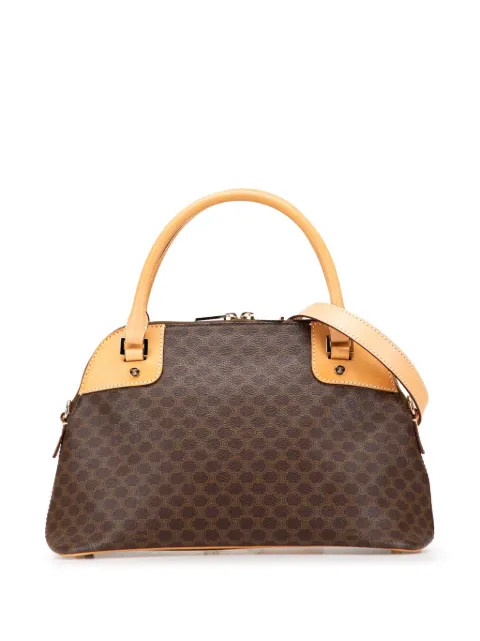 Celine Pre-Owned 2007 Macadam Coated Canvas Dome satchel