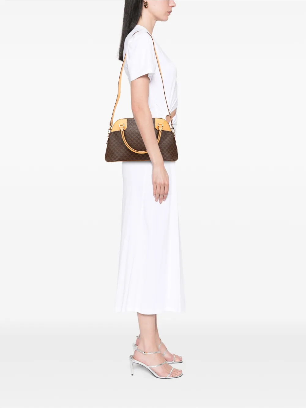 Celine Pre-Owned 2007 Macadam Coated Canvas Dome satchel | Pre-Owned | Image 2