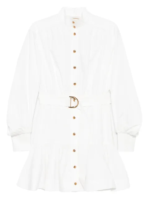 ZIMMERMANN belted button-front mini dress
