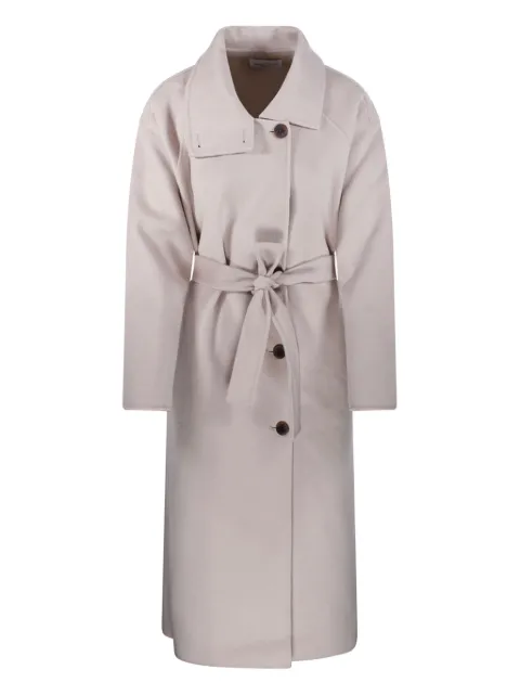 THE DYNAMIS STUDIO belted button-fastening coat