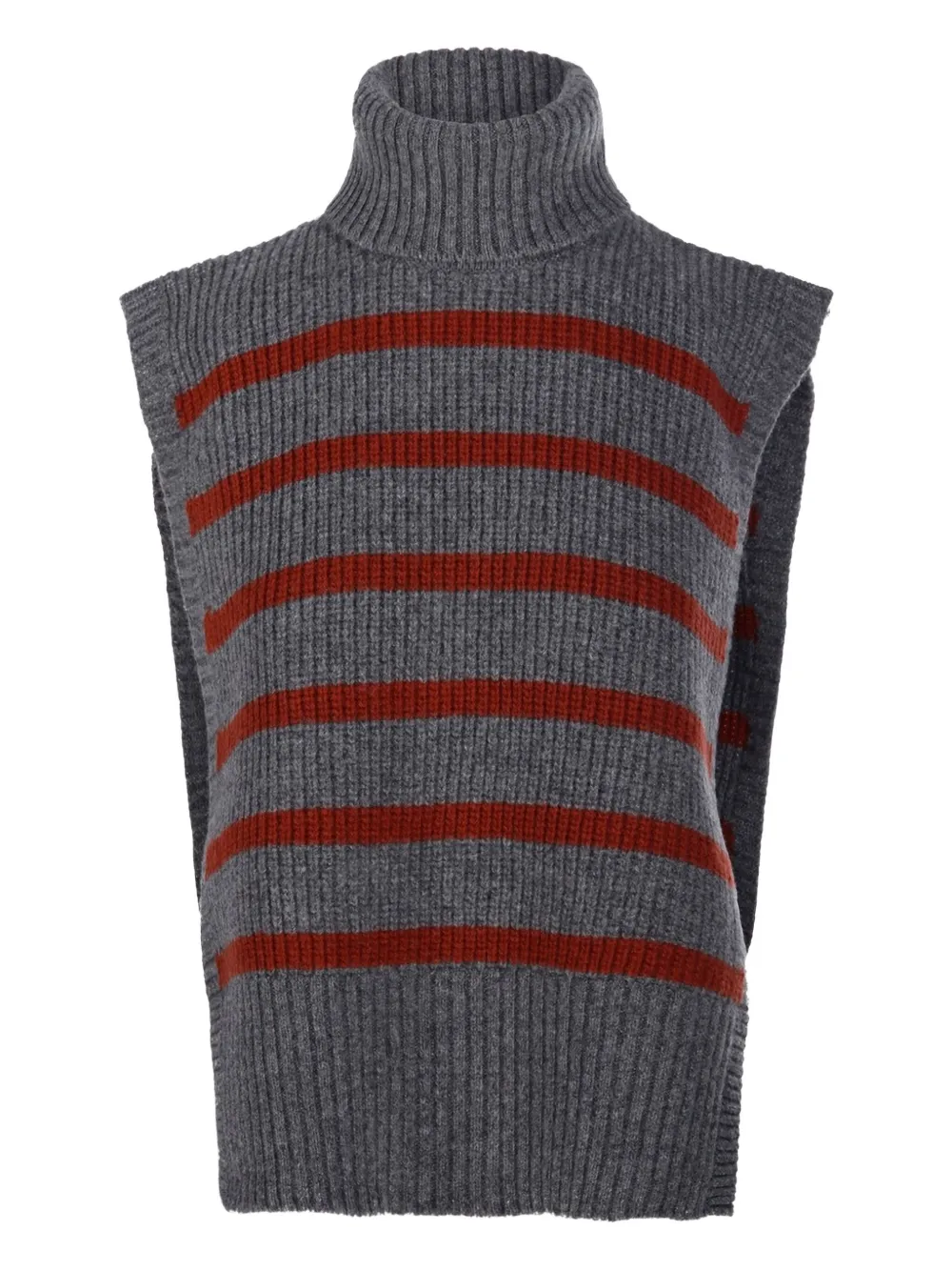 Davantino Turtleneck Striped Sweater In Blue
