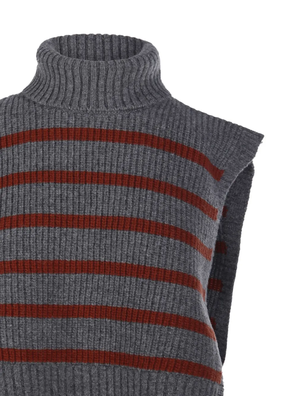 Davantino Turtleneck Striped Sweater In Blue