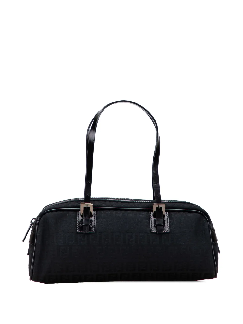 Fendi Pre-Owned 20th Century スモール ズッキーノ キャンバス ハンドバッグ - ブラック Fendi Pre-Owned 20th Century スモール ズッキーノ キャンバス ハンドバッグ - ブラック