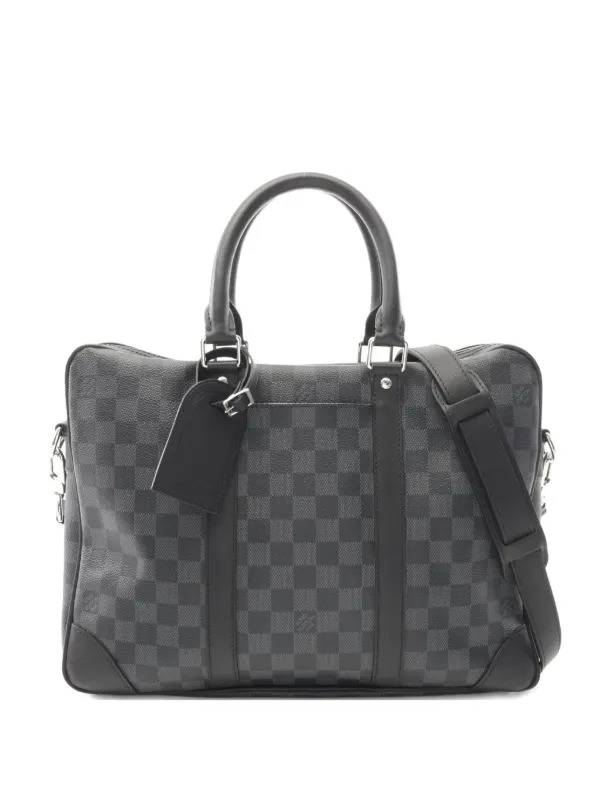LOUIS VUITTON ブラック ビジネス バッグ Louis Vuitton Pre-Owned 2010s Voyage ダミエ グラフィット