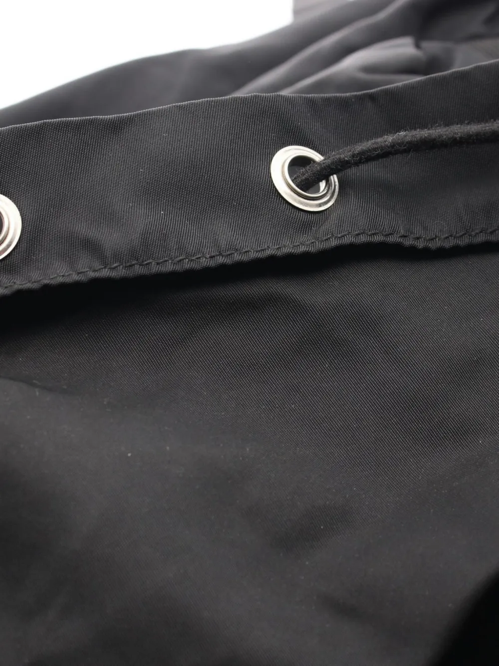 Pre-owned Prada 2000s Drawstring Nylon Backpack In Black