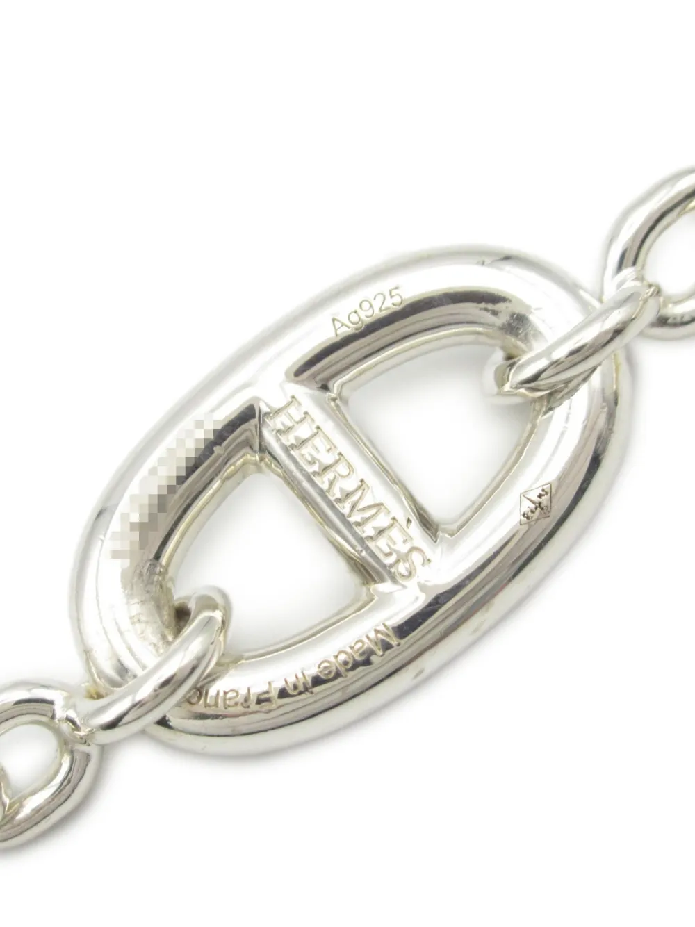 Pre-owned Hermes 2010s Chaine D'ancre Link Necklace In Silver
