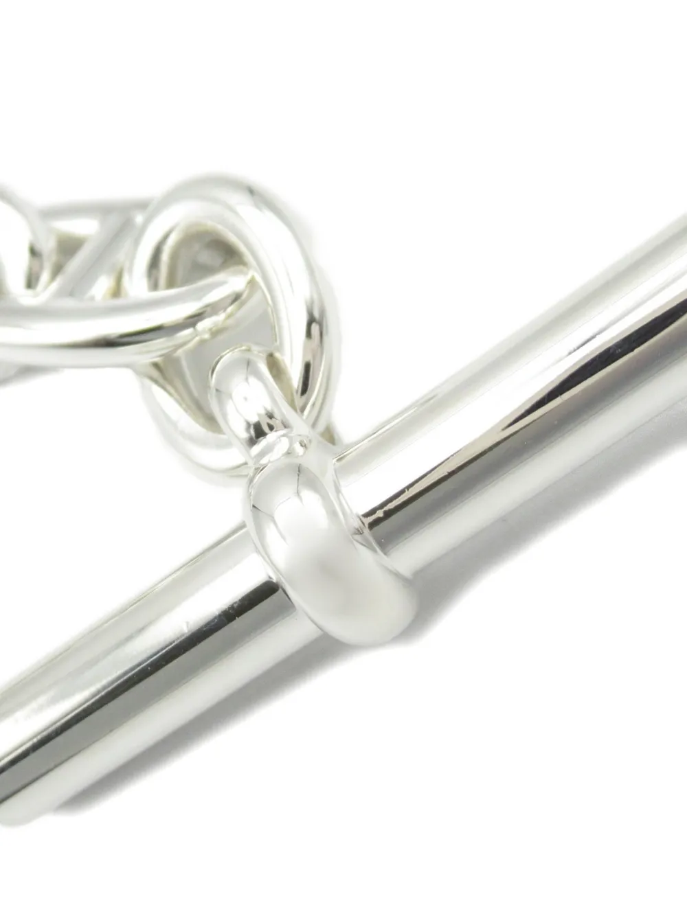 Pre-owned Hermes 2010s Chaîne D'ancre Bracelet In Silver