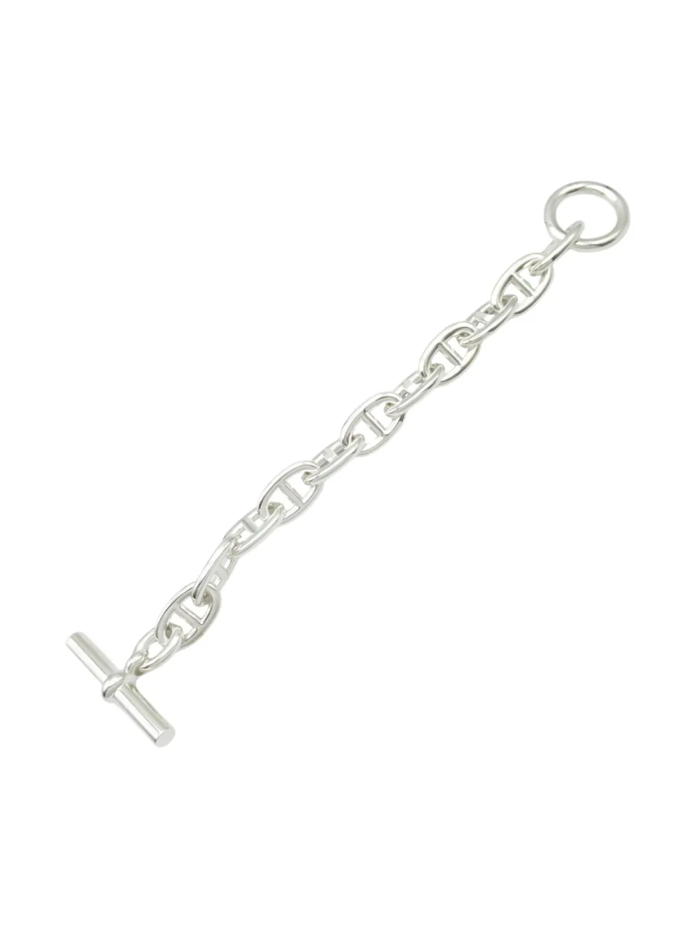 Pre-owned Hermes 2010s Chaîne D'ancre Bracelet In Silver