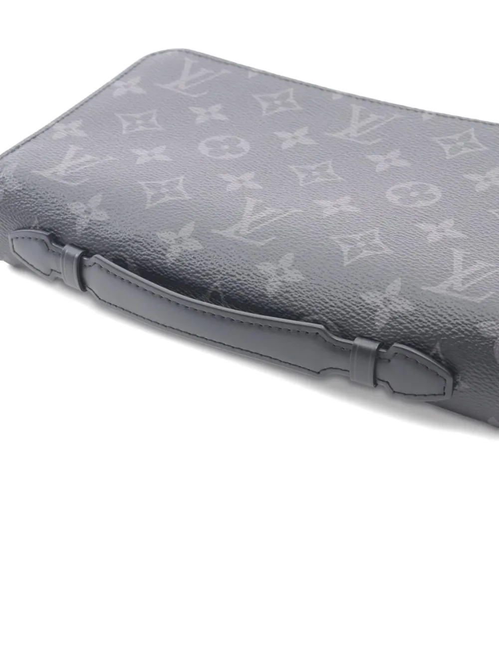Pre-owned Louis Vuitton 2021 Monogram Eclipse Zippy Xl Wallet In Black