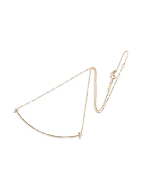 Tiffany & Co. Pre-Owned 2010s 18K rose gold T-smile necklace