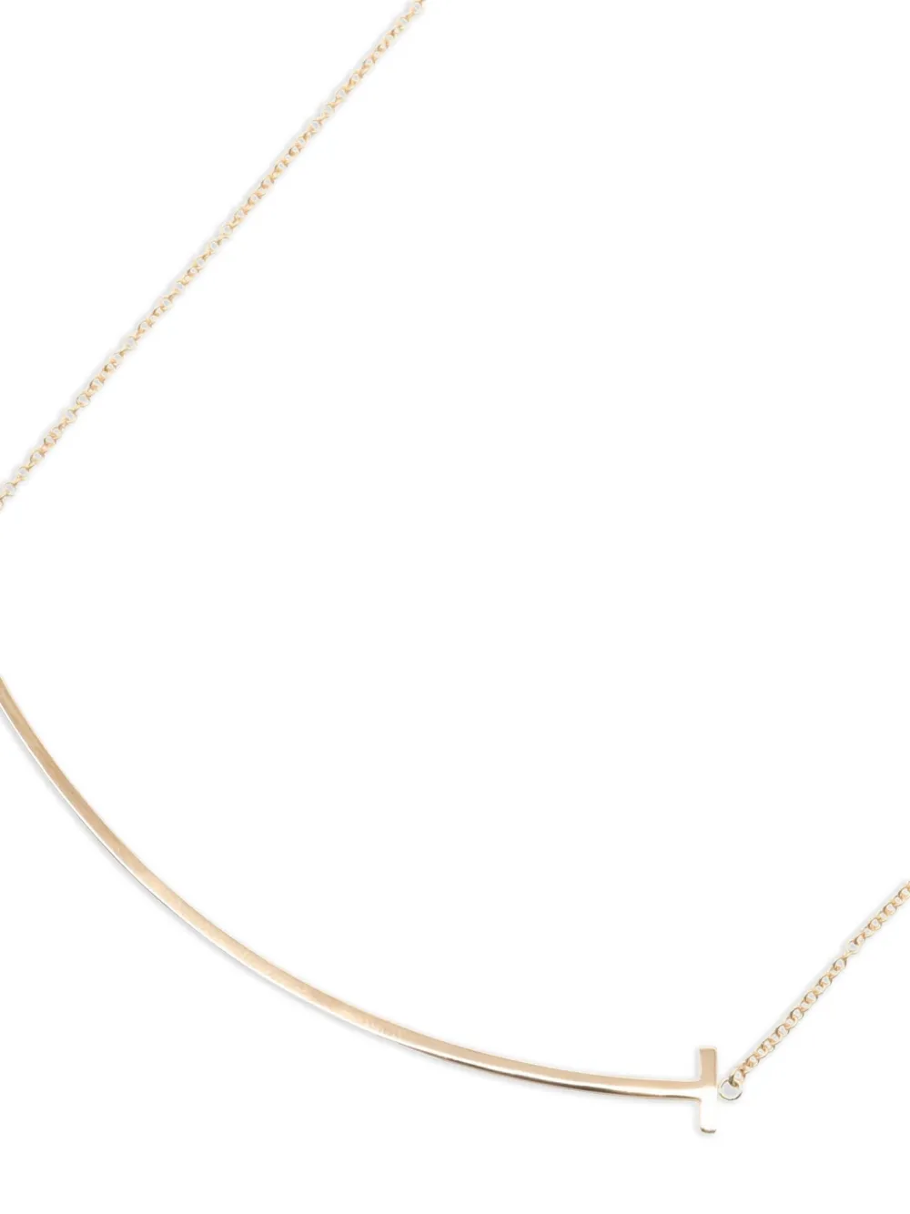 Tiffany & Co. Pre-Owned 2010s 18K rose gold T-smile necklace | Women | Image 2