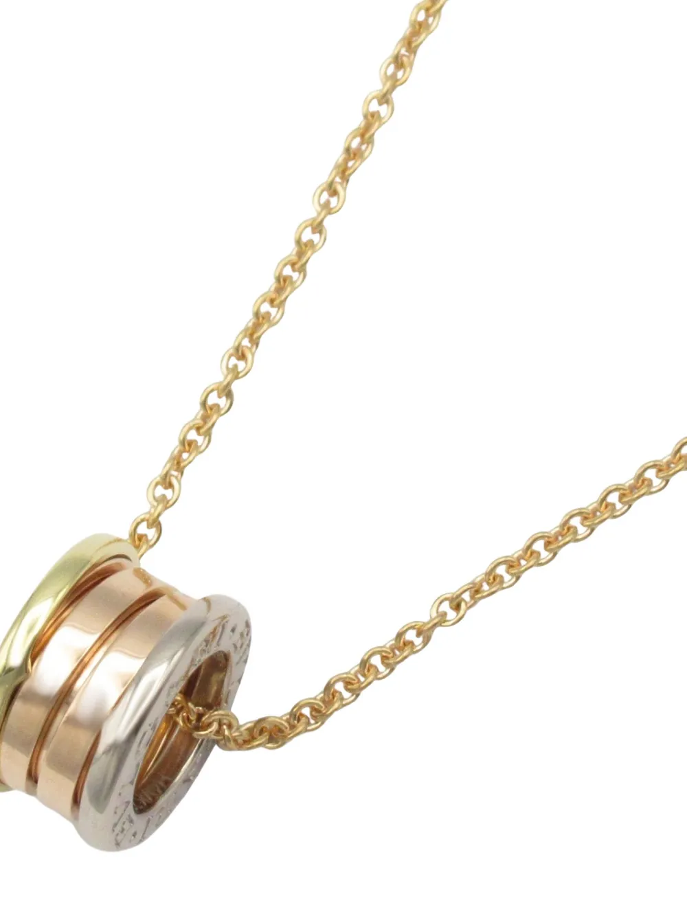 Pre-owned Bvlgari 2010s 18k Yellow Gold B-zero1 Perfect Mistake Necklace
