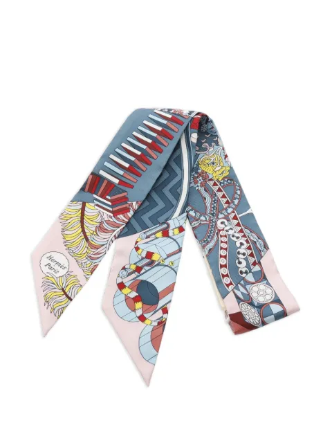 Hermès Pre-Owned 2020s De l'Ombrelle aux Duels Vieux ribbon scarf