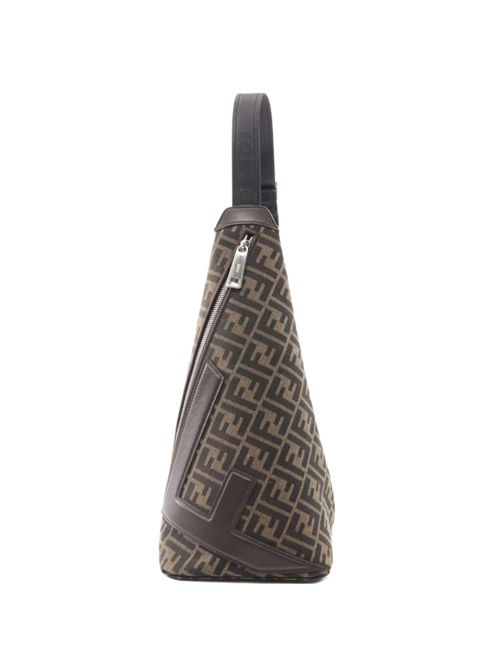 Pre-owned Fendi 2010s Zucca Body Bag In Brown