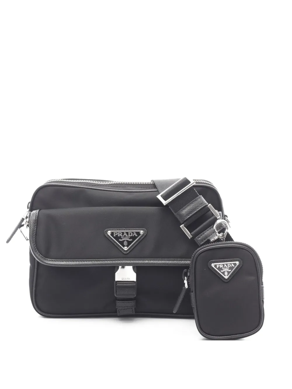 Prada Pre-Owned 2010s ロゴ ショルダーバッグ - ブラック Prada Pre-Owned 2010s ロゴ ショルダーバッグ - ブラック