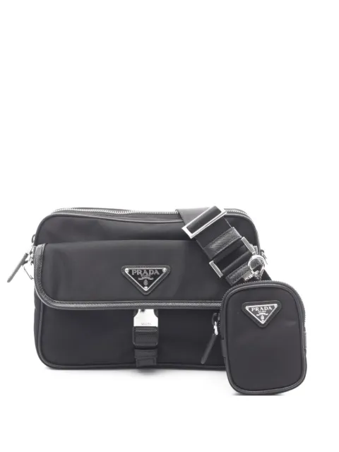 Prada Pre-Owned 2010s triangle-logo shoulder bag