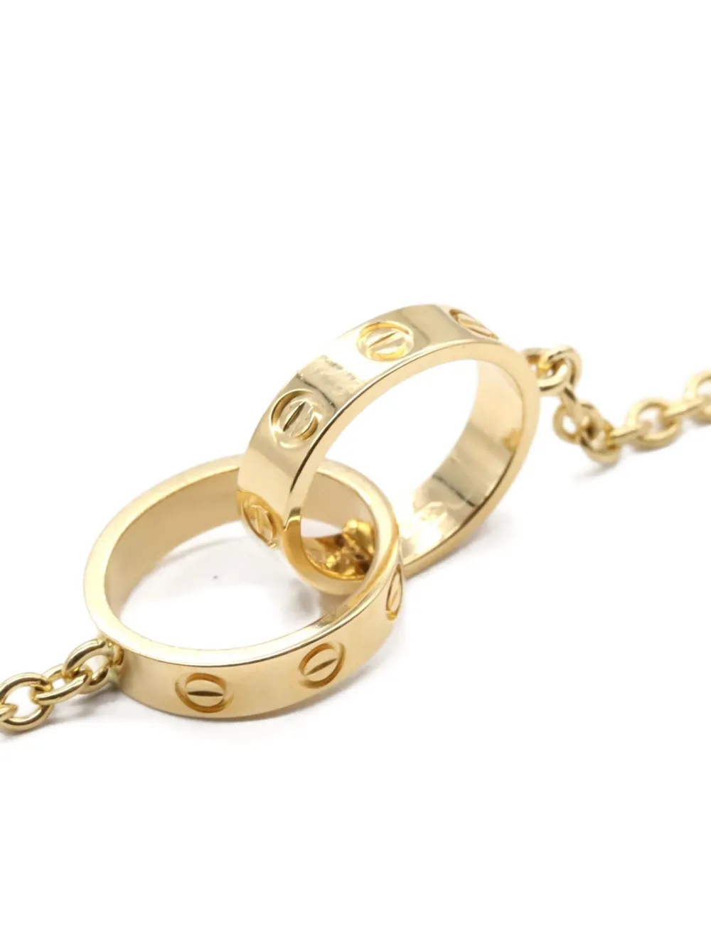 Pre-owned Cartier 10s 18k Yellow Gold Baby Love Necklace