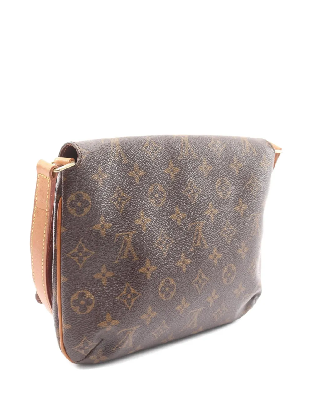 Pre-owned Louis Vuitton 2002 Musette Tango Shoulder Bag In Brown