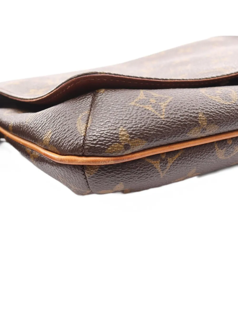 Pre-owned Louis Vuitton 2002 Musette Tango Shoulder Bag In Brown