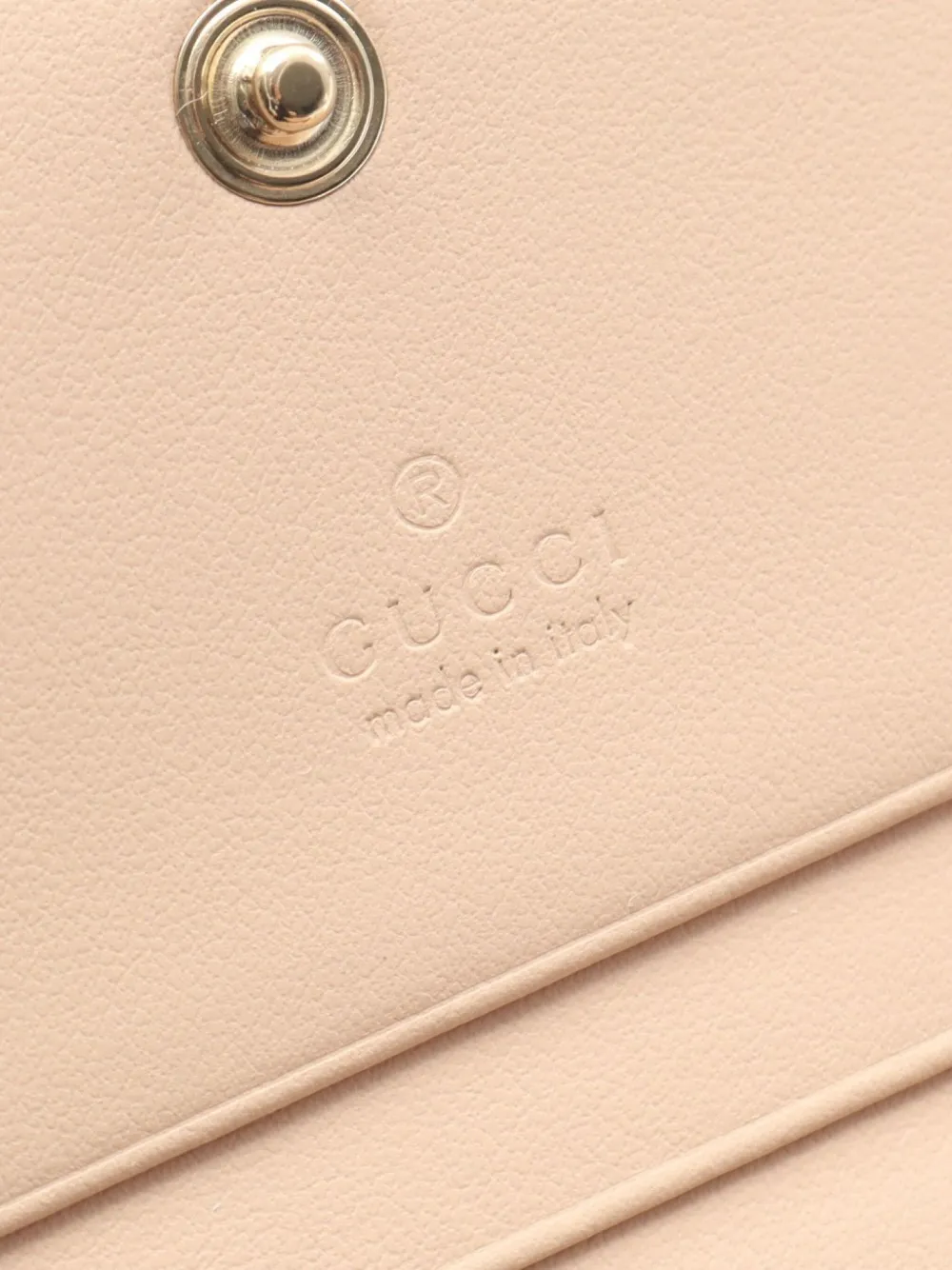 Pre-owned Gucci 2020s Gg Marmont Bi-fold Wallet In Neutral