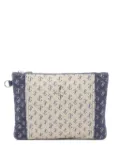 Jimmy Choo Pre-Owned 2010s logo-print clutch bag - Neutrals