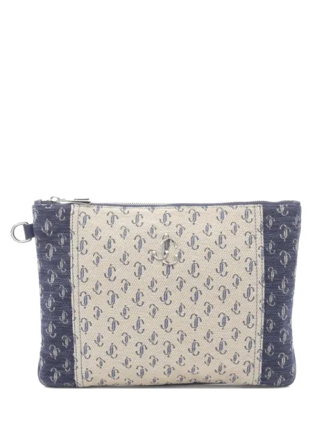 Jimmy Choo Pre-Owned 2010s logo-print clutch bag