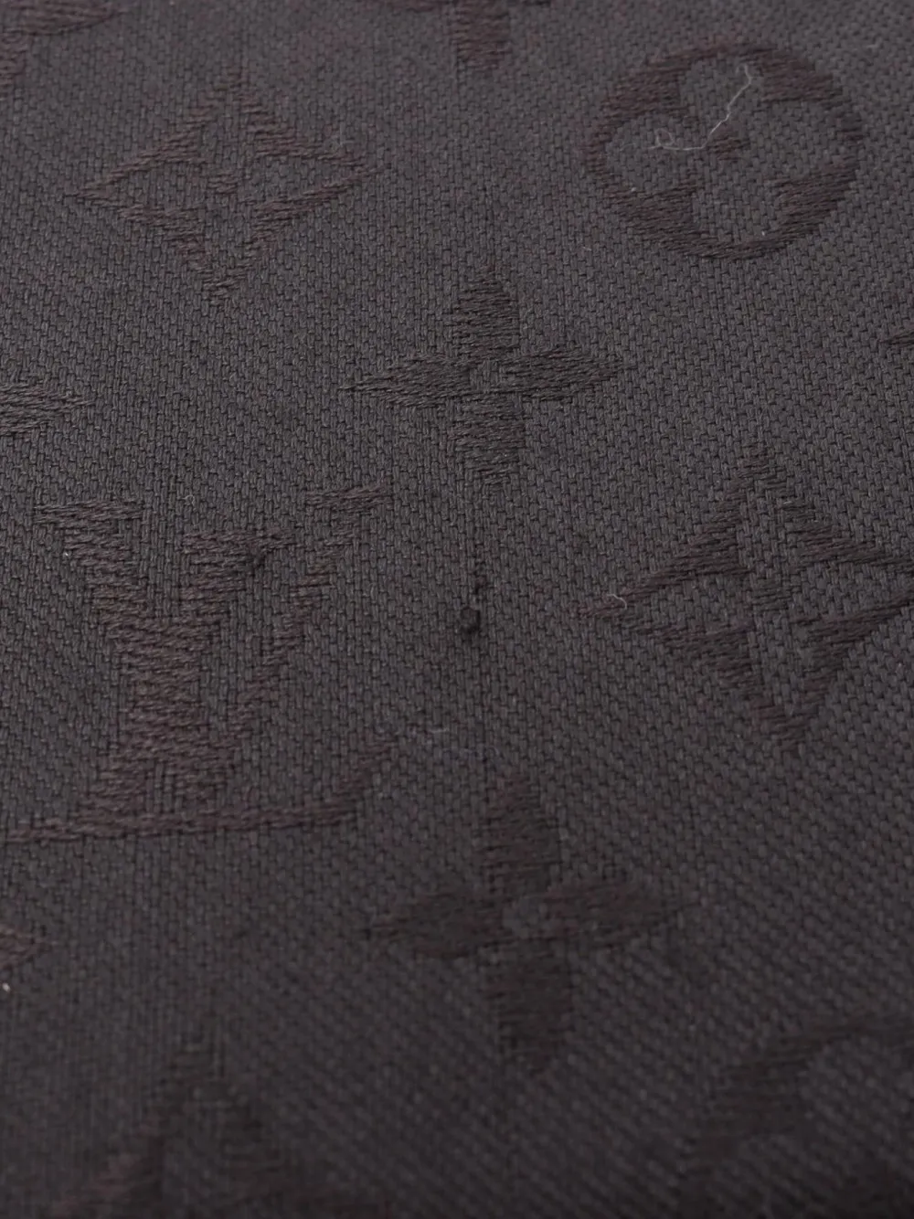 Pre-owned Louis Vuitton 2016 Monogram Shawl In Black