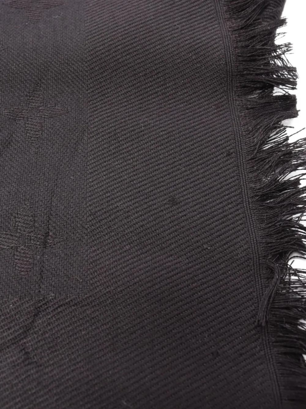 Pre-owned Louis Vuitton 2016 Monogram Shawl In Black