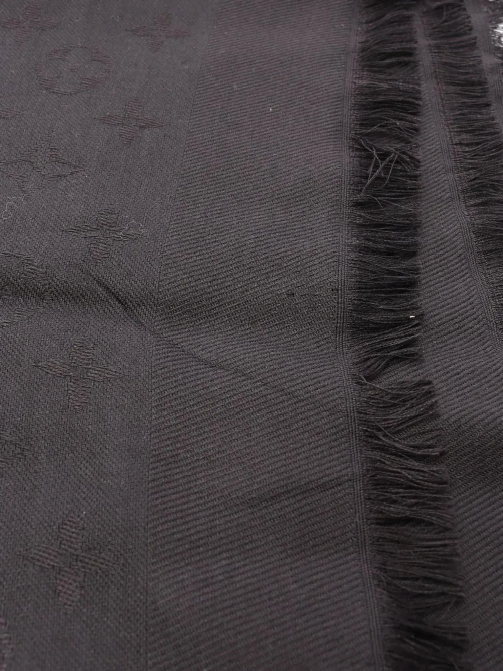 Pre-owned Louis Vuitton 2016 Monogram Shawl In Black