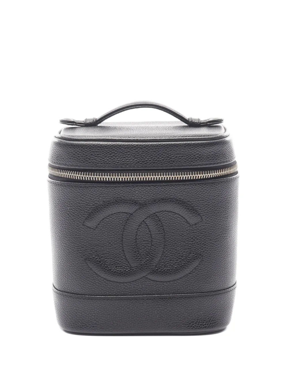 CHANEL Pre-Owned 2002-2003 ココマーク バニティバッグ - ブラック CHANEL Pre-Owned 2002-2003 ココマーク バニティバッグ - ブラック